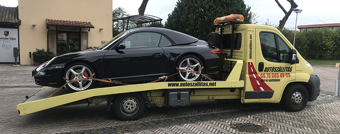 Autószállítás olaszországba Rómába porsche 911 carrera 4s